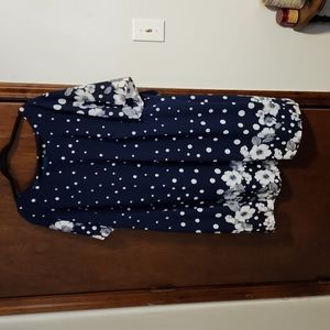 Shein blue polka-dot dress